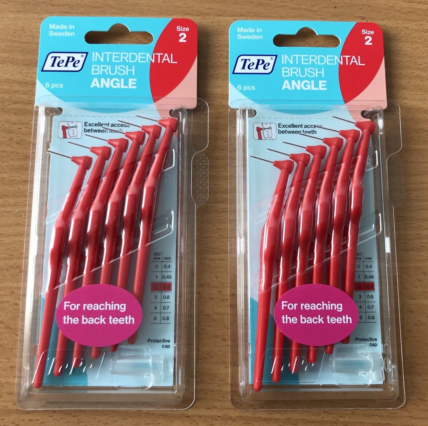 Tepe Interdental Angle Brush Red Size 2 x 2 Pack